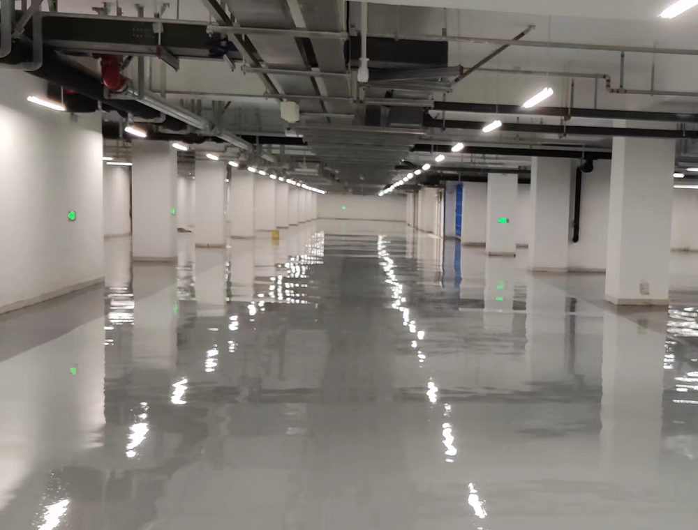 惠州龍門中醫(yī)院地下車庫地坪漆項目